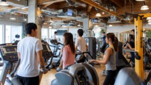トレーニングを楽しむ複数人の人達